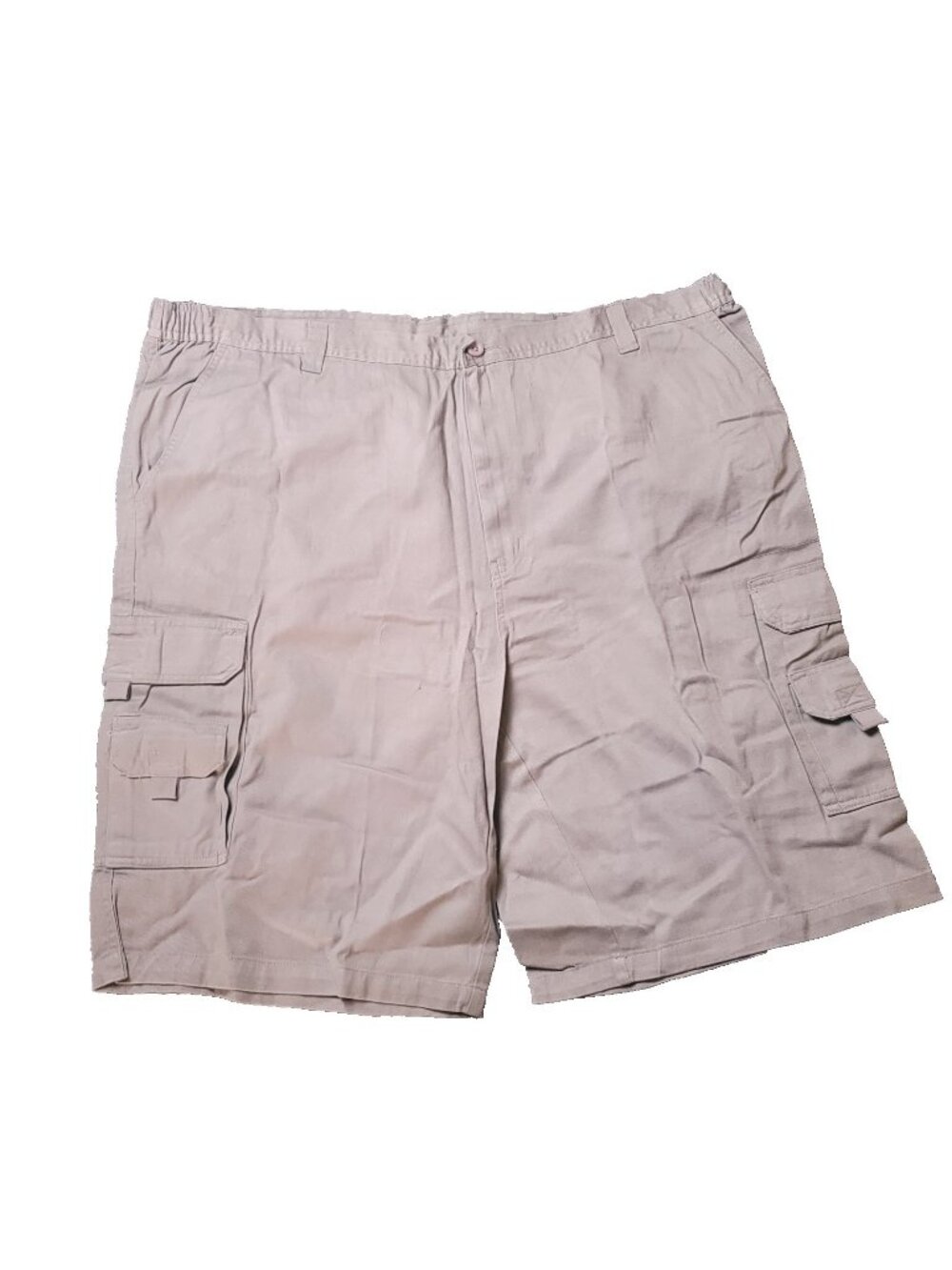 KingSize Cargo Shorts Mens 48 Big Tall Khaki Elastic LL Chino y2K Gray